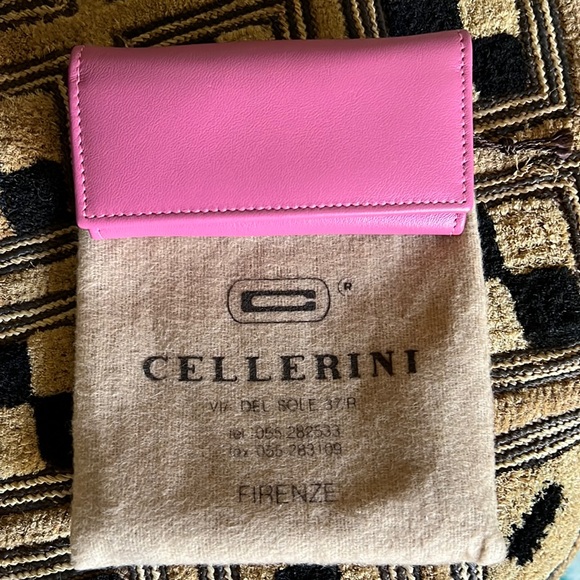 Pink leather 4 KEY HOLDER New. Made in Italy. Original dust bag. Cellerini - Picture 1 of 4